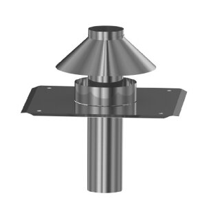 Abgasrohr Schachtabdeckung hinterlüftet EW DN 80 mm Gas Brennwert