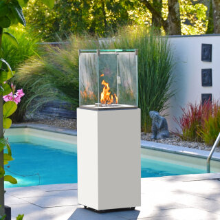 Gas Terrassenfeuer Neocube - O Dekton Uyuni mit Schutzhülle