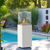 Gas Terrassenfeuer Neocube - O Dekton Uyuni mit Schutzhülle