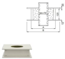 Brandschutz Dachdurchführung DW 150 mm Länge 120 mm 0°