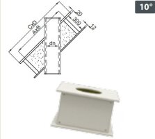Brandschutz Dachdurchführung DW 150 mm Länge 240 mm 10°