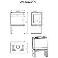 Kaminofen 10 kW A.Caminetti SCANDINAVIAN 75