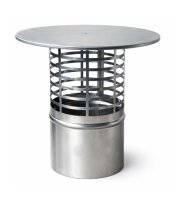 Edelstahlschornstein Regenhaube Regenhut mit Funkenschutz...