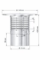 Edelstahlschornstein Regenhaube Regenhut mit Funkenschutz...