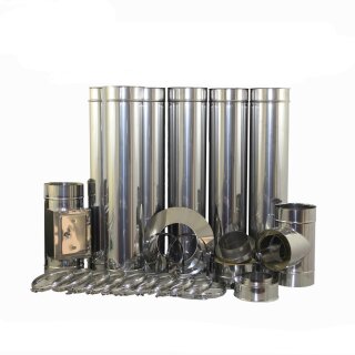 Schornstein Bausatz DW 150 mm Höhe 7,2 m Materialstärke 0,5 mm