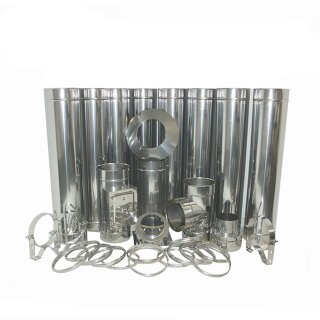 Schornstein Bausatz DW 180 mm Höhe 9,7 m Materialstärke 0,5 mm
