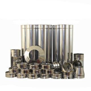 Schornstein Bausatz DW 130 mm Höhe 9,2 m Materialstärke 0,6 mm