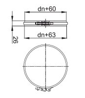 DW 250 Klemmband schmal einfach Doppelwandig