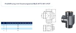 Edelstahlschornstein T-Anschluss 90 Grad mit Reinigung...