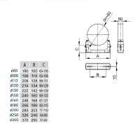 DW 113 Wandabstandshalter verstellbar - 150 mm