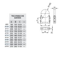 DW 113 Wandabstandshalter verstellbar - 200 mm