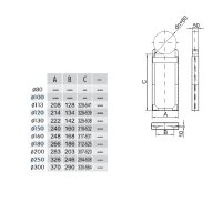 DW 130 Wandabstandshalter verstellbar - 500 mm