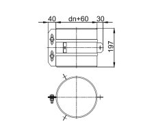 DW 150 3-Punkt Abspannschelle Doppelwandig