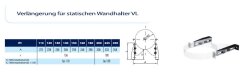 Wandhalter Verlängerung 136 mm Wandabstand -110 mm