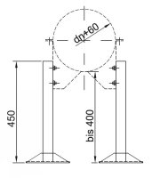 Wandhalter Verlängerung 450 mm Wandabstand -400 mm