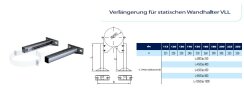 Wandhalter Verlängerung 450 mm Wandabstand -400 mm