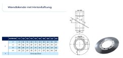 DW 113 Deckenblende 2-teilig eckig hinterlüftet 0-30 Grad Doppelwandig