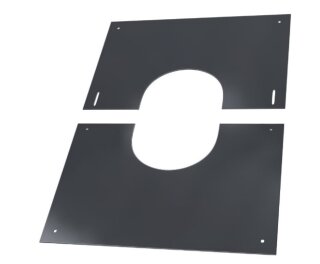 DW 120 Edelstahl Deckenblende 2-teilig eckig nicht hinterlüftet 0-30 Grad Doppelwandig