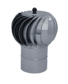 Edelstahlschornstein Zugverbesserer Turbine / Turbovent einsteck DN 130 mm