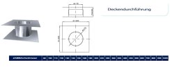 Deckendurchführung verstellbar 150 - 300 mm DW 113 - 300 mm