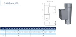 Kamin. - Schornsteinsanierung Reinigung / Prüföffnung DN 150 mm 0,5 mm