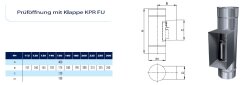 Kamin. - Schornsteinsanierung Reinigung / Prüföffnung mit Klappe DN 100 mm 0,6 mm