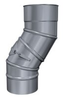 Kamin. - Schornsteinsanierung Winkel / Bogen drehbar mit Revision 0-90 Grad DN 100 mm 0,6 mm