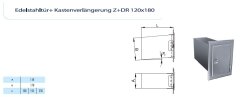 Kamin. - Schornsteinsanierung Kastenverlängerung inkl. Edelstahltür L 250 mm