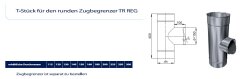Kamin. - Schornsteinsanierung T-Stück mit rundem Zugbegrenzer DN 120 mm 0,8 mm
