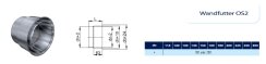 Kamin. - Schornsteinsanierung Edelstahl Wandfutter L 100 mm DN 130 mm 0,6 mm