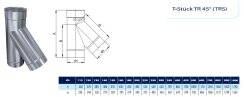 Kamin. - Schornsteinsanierung T-Stück 45 Grad DN 140 mm