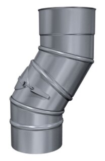 Kamin. - Schornsteinsanierung Winkel / Bogen drehbar mit Revision 0-90 Grad DN 250 mm 0,6 mm