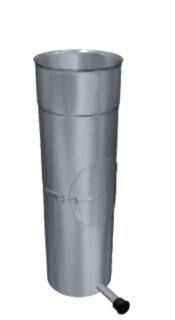Kamin. - Schornsteinsanierung Längenelement Prüföffnung / Kondensatableiter DN 225 mm 0,8 mm