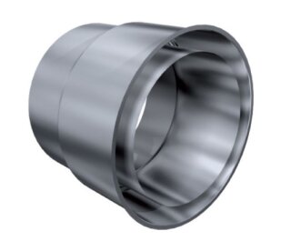Kamin. - Schornsteinsanierung Edelstahl Wandfutter L 100 mm DN 180 mm 0,5 mm