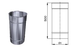 Kamin. - Schornsteinsanierung Längenelement DN 80 mm 0,6 mm 500 mm