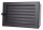 Warmluftgitter 25 cm x 15 cm Standard schwarz