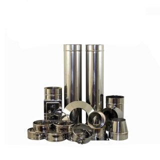 Edelstahlschornstein Doppelwandig Konfigurator DW 150 mm Höhe 3,2 m Premium 0,6 mm