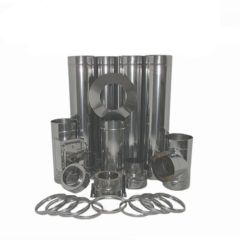 Edelstahlschornstein Doppelwandig Konfigurator DW 250 mm Höhe 5,7 m B ...