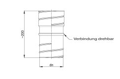 Schornstein Flexrohr einl.- & doppellagiger Adapter Verbindungsstück Flex- Flex