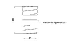Schornstein Flexrohr einlagig Adapter Verbindungsstück Flex- Flex Ø 100 mm