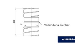 Schornstein Flexrohr einl.- & doppellagiger Adapter Verbindungsstück Flex- Flex