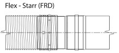 Flexrohr einl. - doppellagig Adapter Ø 80 mm Rohr Sicke / Flex Muffe