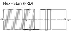 Flexrohr einl. - doppellagig Adapter Ø 120 mm Rohr Sicke / Flex Muffe