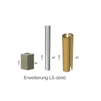 Leichtbauschornstein Schachtsystem inkl. Edelstahlrohr Ø 130 mm