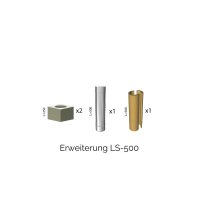 Leichtbauschornstein Schachtsystem inkl. Edelstahlrohr Ø 180 mm Erweiterung LS-500
