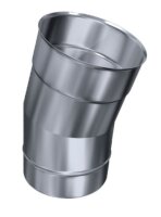 Kamin - Schornsteinsanierung Winkel / Bogen 15 Grad starr DN 113 mm 0,5 mm