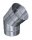 Kamin - Schornsteinsanierung Winkel / Bogen 45 Grad starr DN 80 mm 0,5 mm