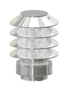 Edelstahlschornstein Regenhaube Regenhut mit Lamellenkopf DW Premium
