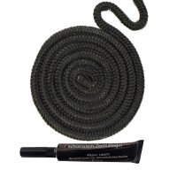 Kamindichtung Scheibendichtung Rund 12 mm 3,5 m / 2 x Kleber