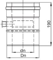 LAS Längenelement mit Kondensatableiter DN 80/125mm